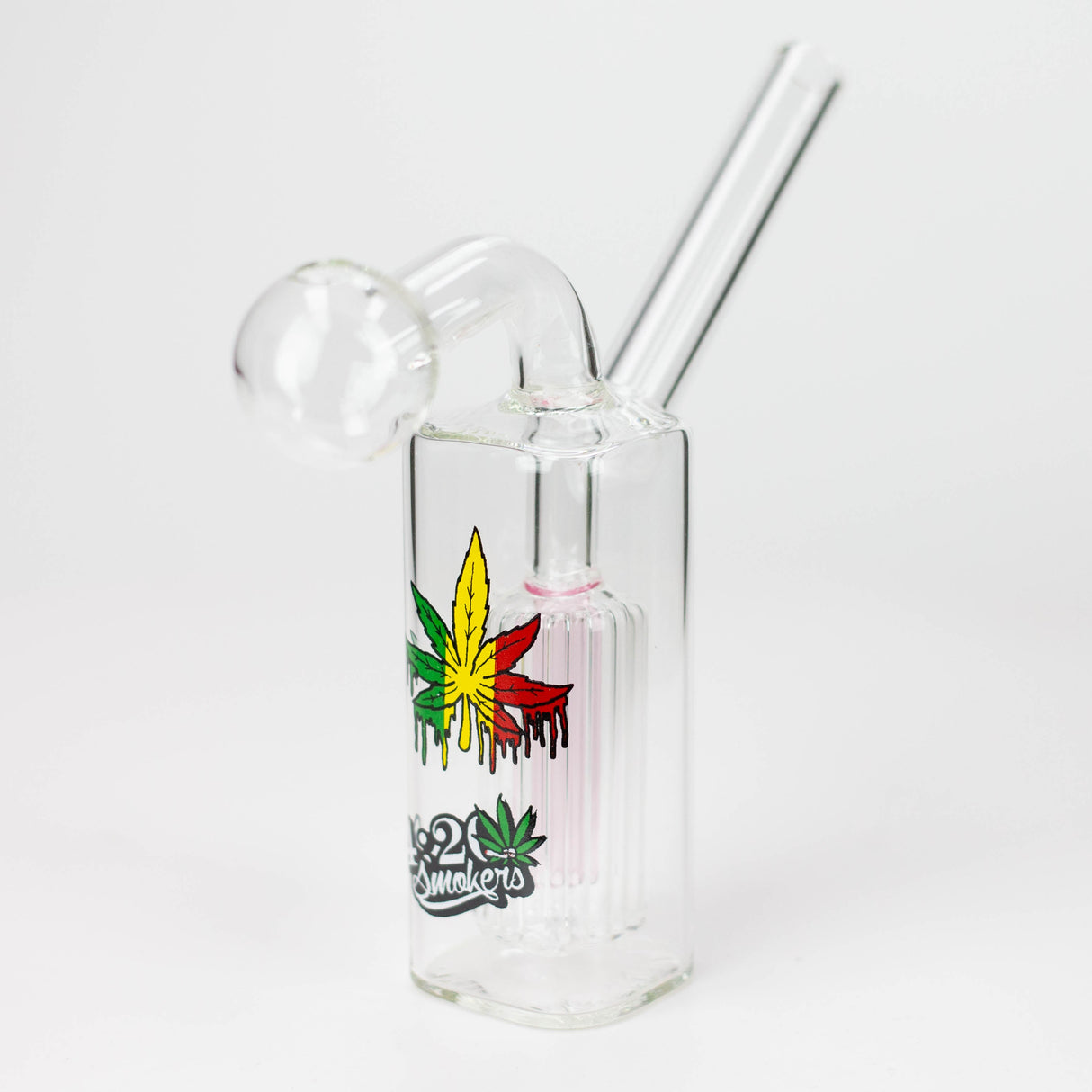 4.5" Bubble oil Bong Glass Rig Canadian Distributor Leaf with 420 Smokers