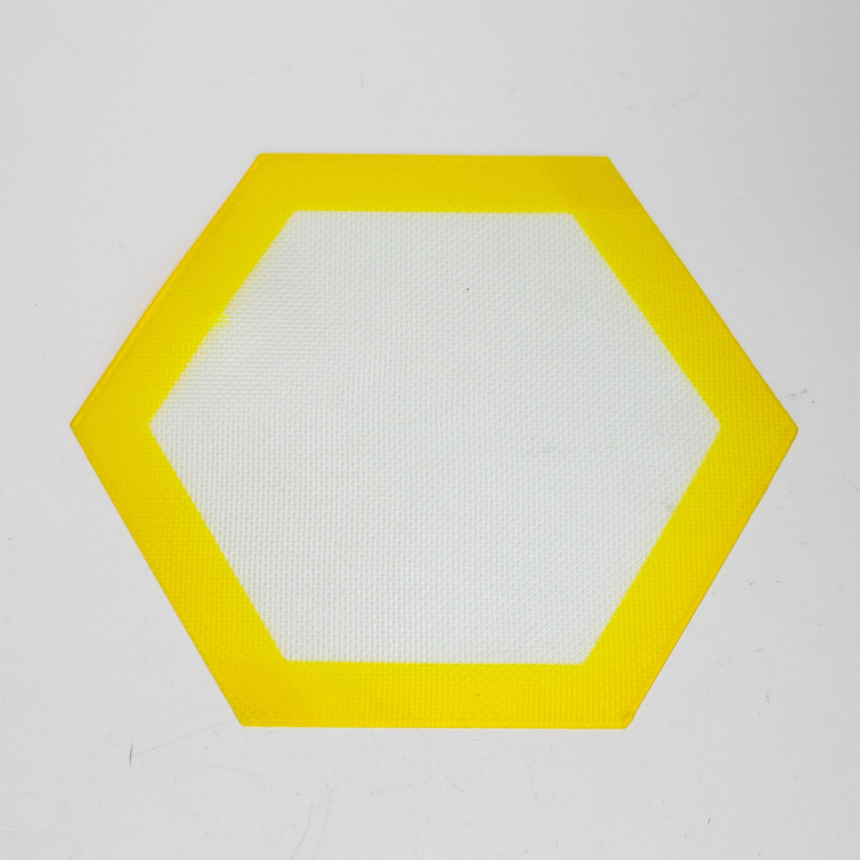 Non-Stick Silicone Dab Mats -Hexagon Tray Canadian Distributor Large-Yellow