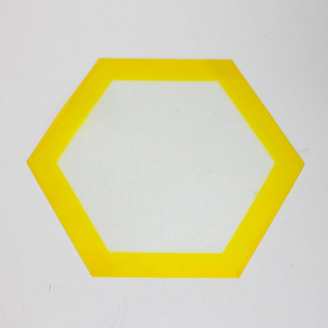 Non-Stick Silicone Dab Mats -Hexagon Tray Canadian Distributor Large-Yellow