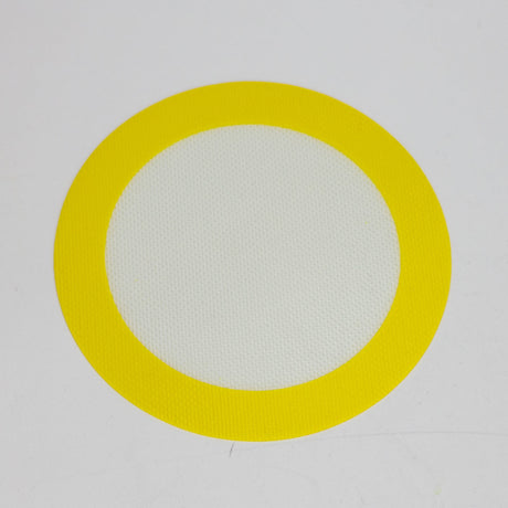 Non-Stick Silicone Dab Mats -Round Tray Canadian Distributor Large-Yellow