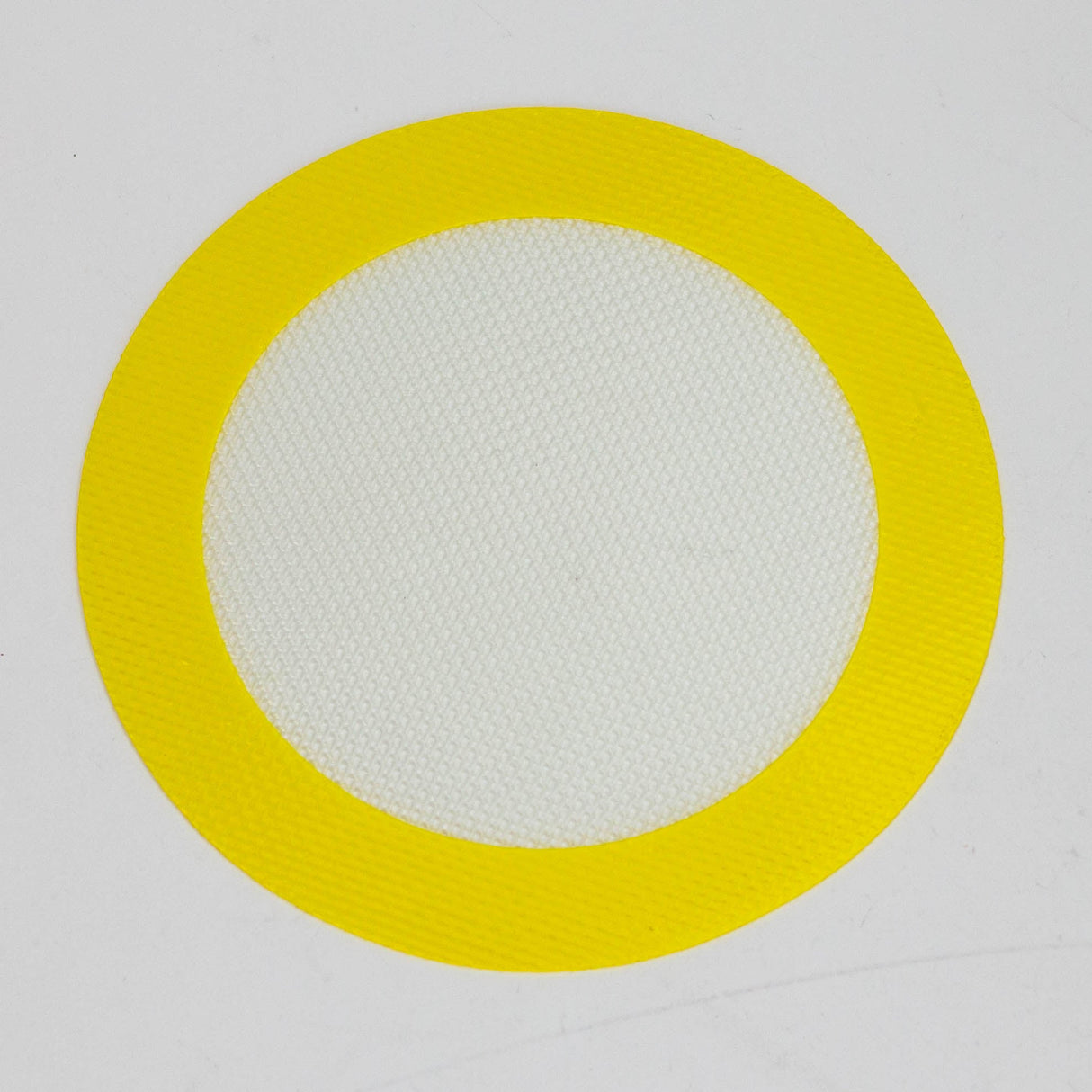 Non-Stick Silicone Dab Mats -Round Tray Canadian Distributor Medium-Yellow