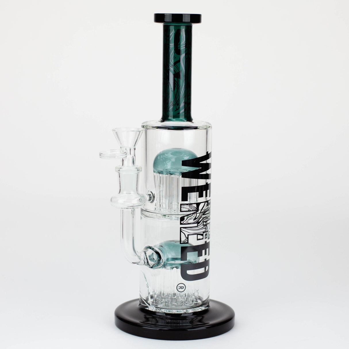 WENEED®-10.5" Weneed Dark Matter Duo Glass Bong Glass Rig WENEED® Teal