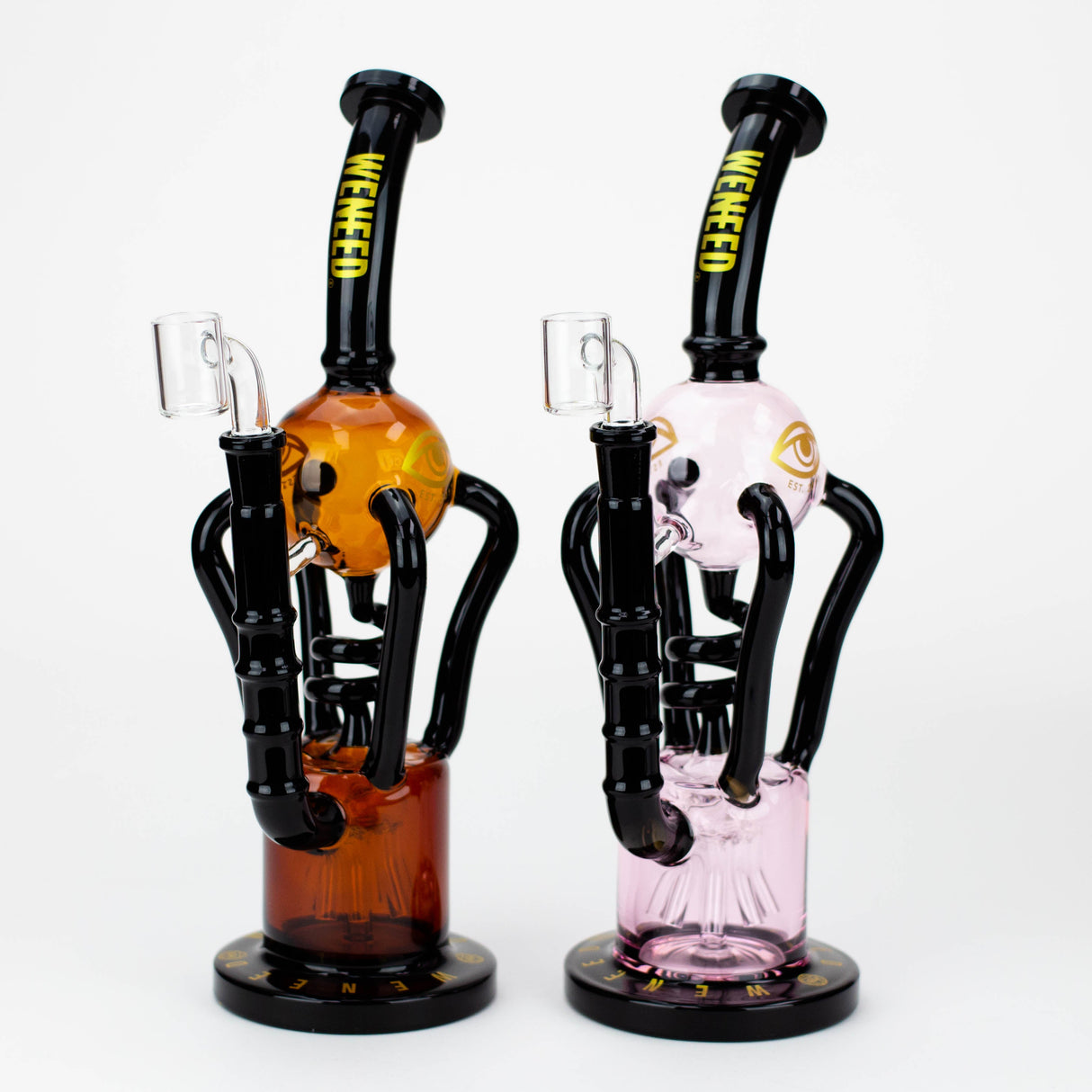 WENEED®-12" Weneed Dark Alchemy Recycler Rig Glass Rig WENEED®