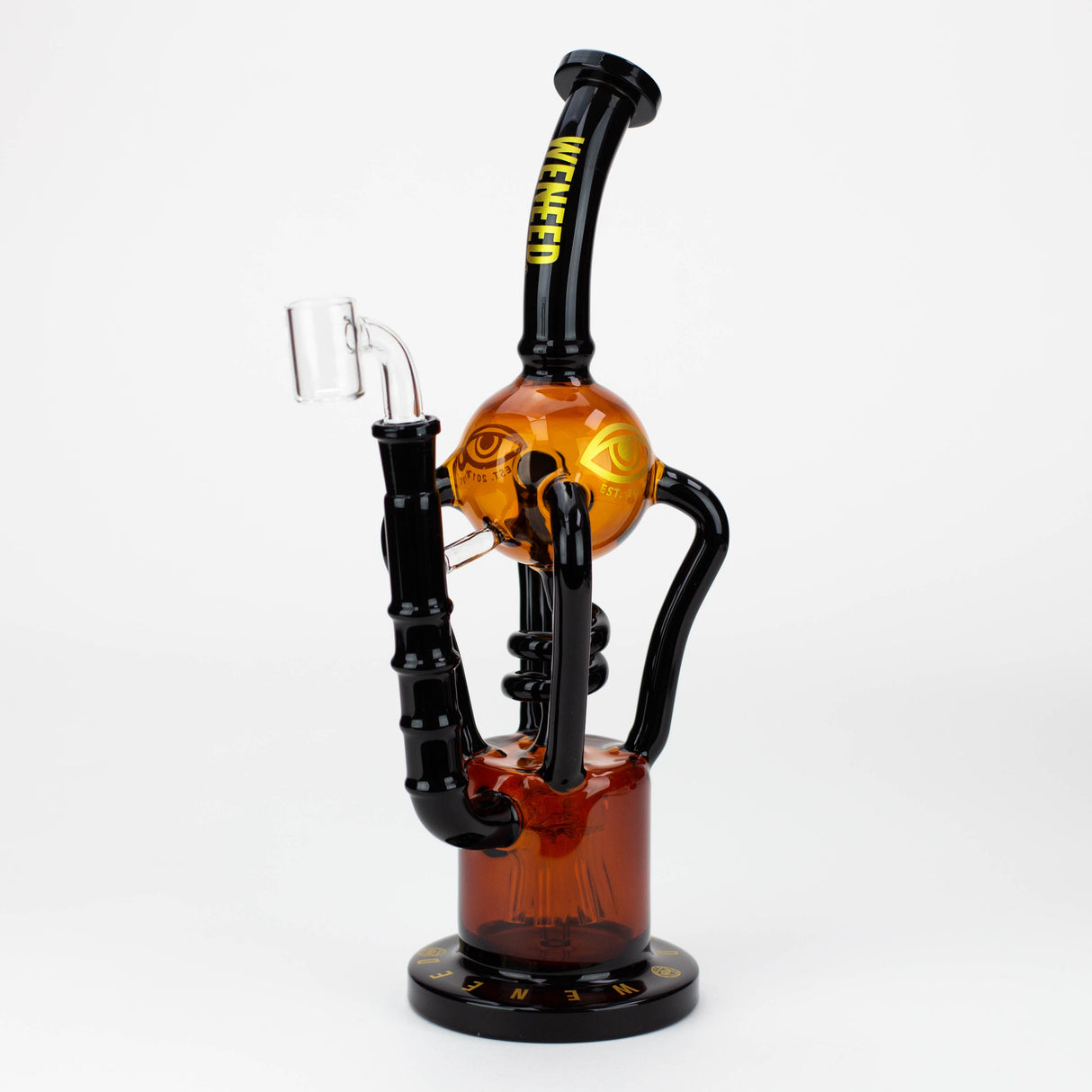 WENEED®-12" Weneed Dark Alchemy Recycler Rig Glass Rig WENEED® Amber