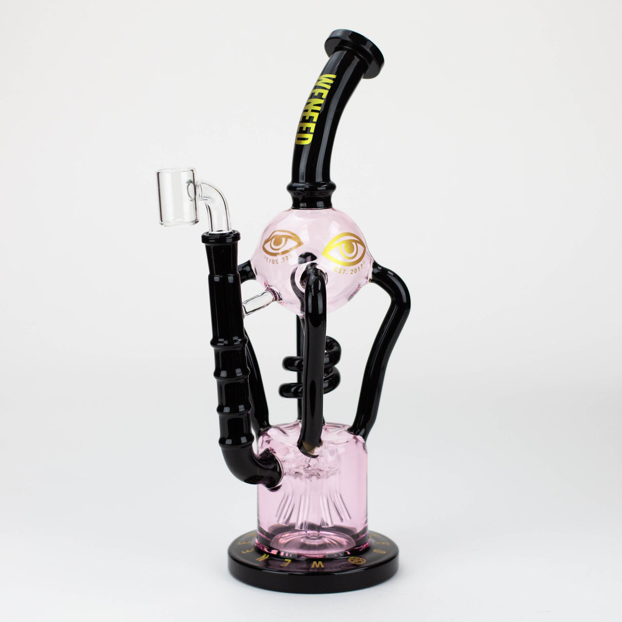 WENEED®-12" Weneed Dark Alchemy Recycler Rig Glass Rig WENEED® Pink