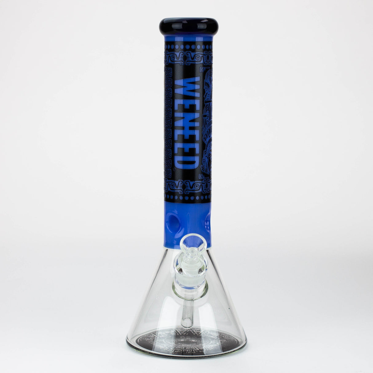 WENEED®-14" Weneed Frosted Aztec 7mm Glass Bong Glass Bong WENEED®