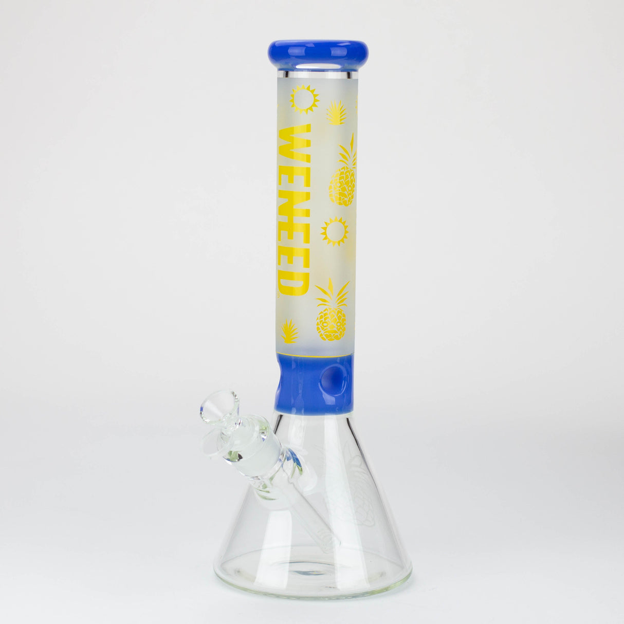 WENEED®-14" Weneed Frosted Pineapple 7mm Glass Bong Glass Bong WENEED® Blue