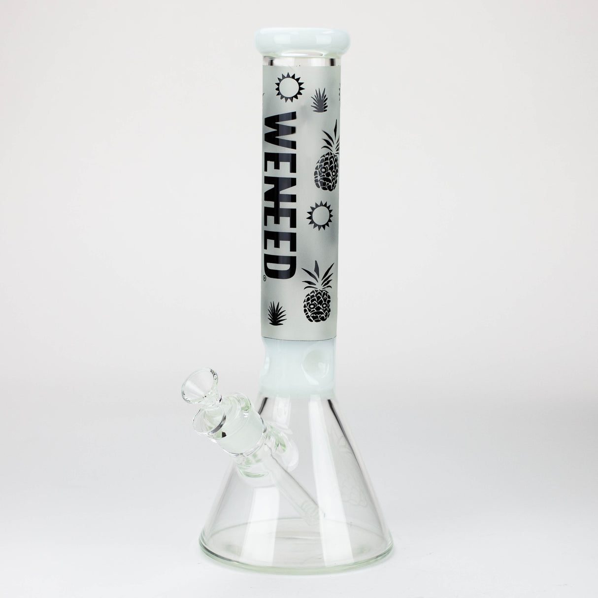 WENEED®-14" Weneed Frosted Pineapple 7mm Glass Bong Glass Bong WENEED® White
