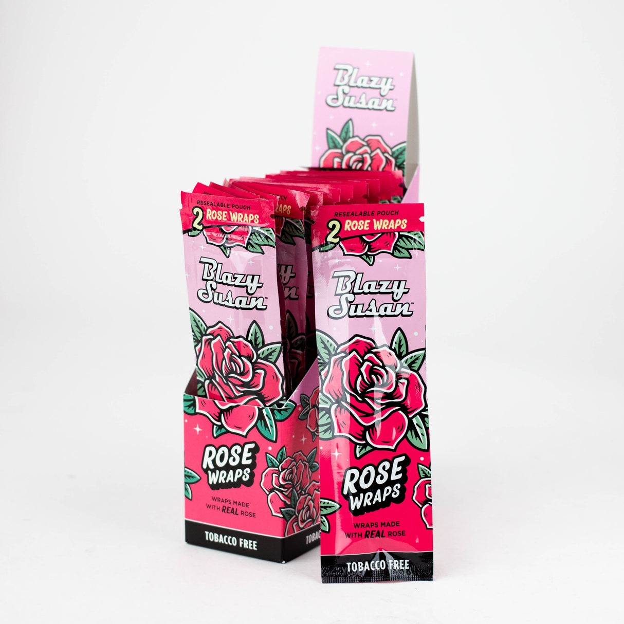 Blazy Susan | Rose Wraps Pack of 25 Pre-rolled Cone (Display Pack) Smoking Cat Distribution