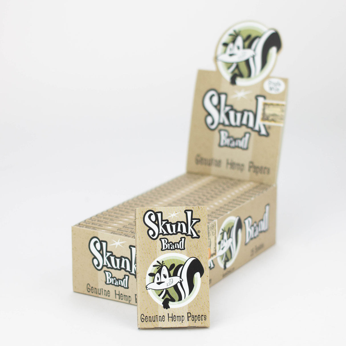 Skunk Brand Hemp Rolling Papers Single Wide Box of 25 Single Wide Size ONE