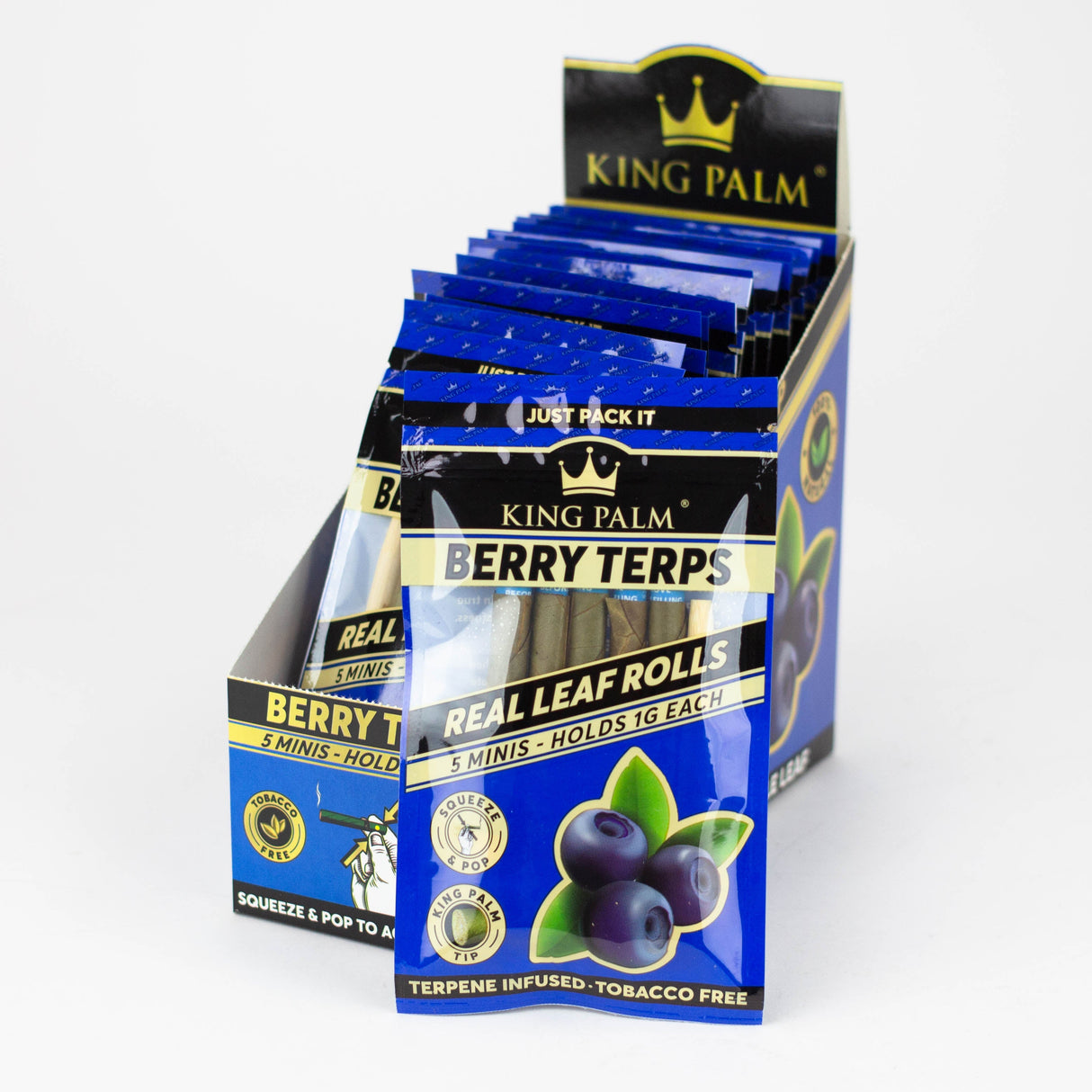 King Palm Hand-Rolled flavor 5 Mini Leaf Pack of 15 Leaf Wrap ONE