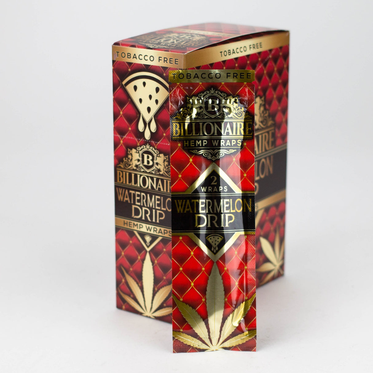 Billionaire Hemp Wraps display Leaf Wrap ONE Watermelon Drip