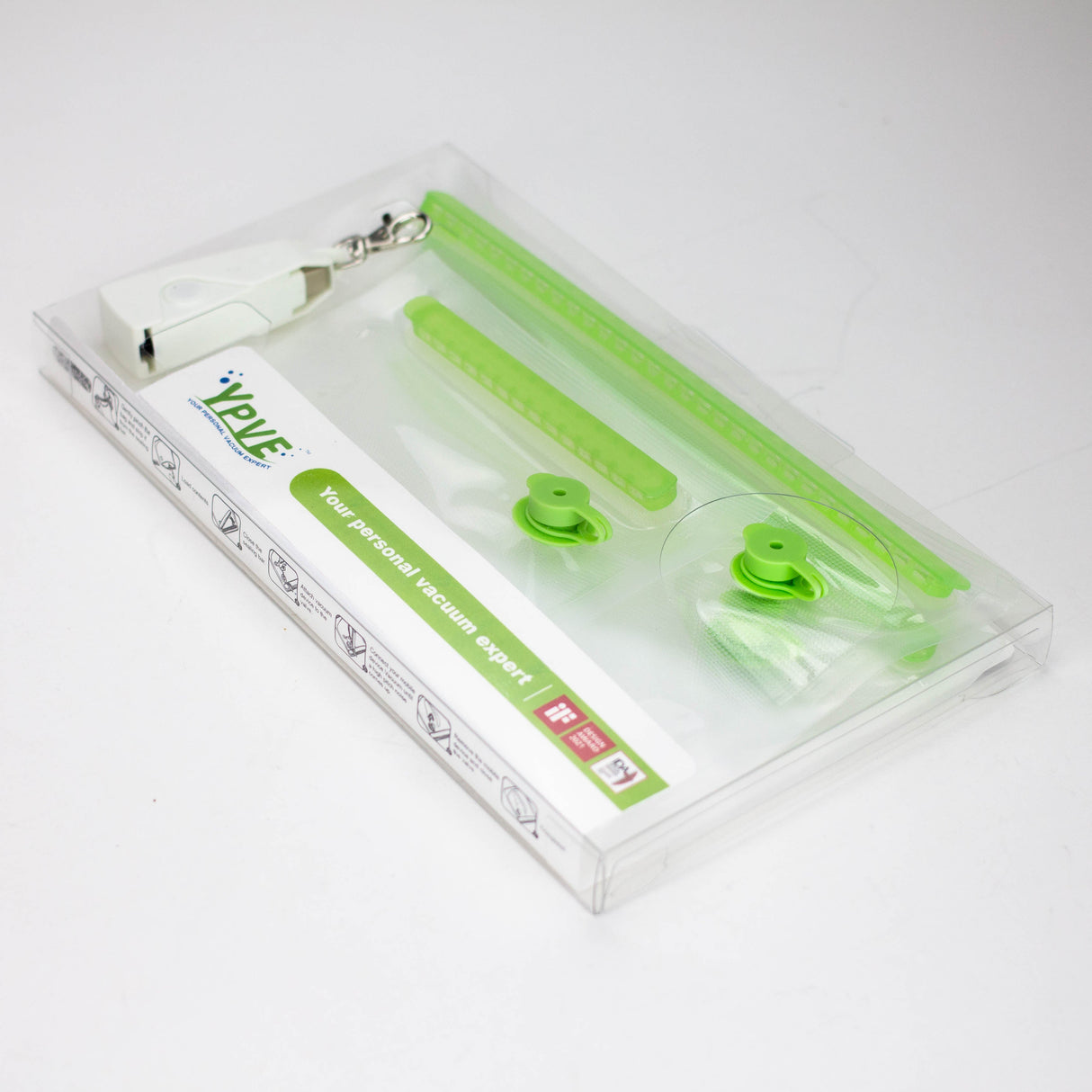 YPVE | Reusable Phone-Power Vacuum Sealer Start Kit Zip Bag Universal Trim Supply