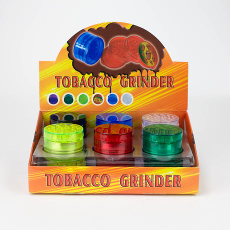 TOBACCO PLASTIC GRINDER 4PT Box of 12 Display Pack JJ Distribution