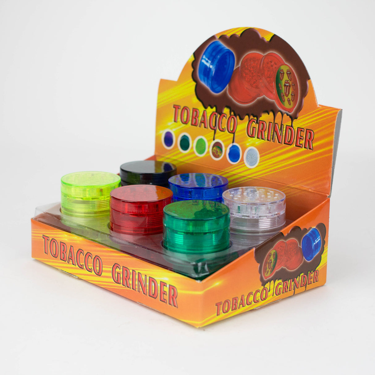 TOBACCO PLASTIC GRINDER 4PT Box of 12 Display Pack JJ Distribution