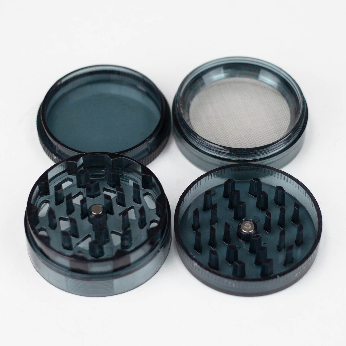 TOBACCO PLASTIC GRINDER 4PT Box of 12 Display Pack JJ Distribution