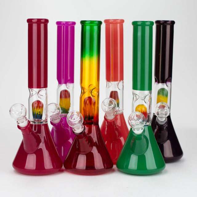 12" Rasta Water Beaker Water Bong Glass Bong JJ Distribution
