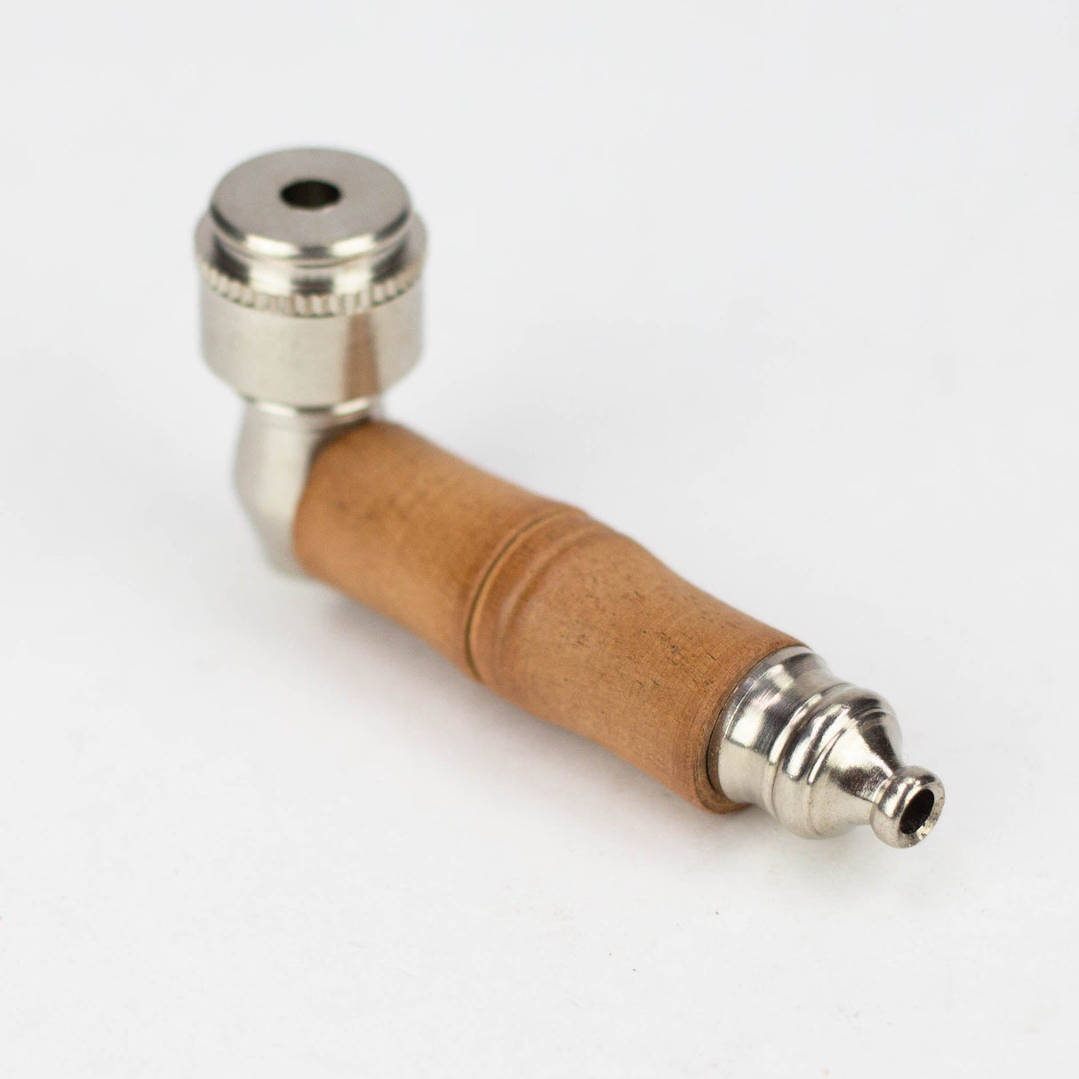 3" Wooden Handle Metal Pipe Bag of 10 Wooden Pipe JJ Distribution