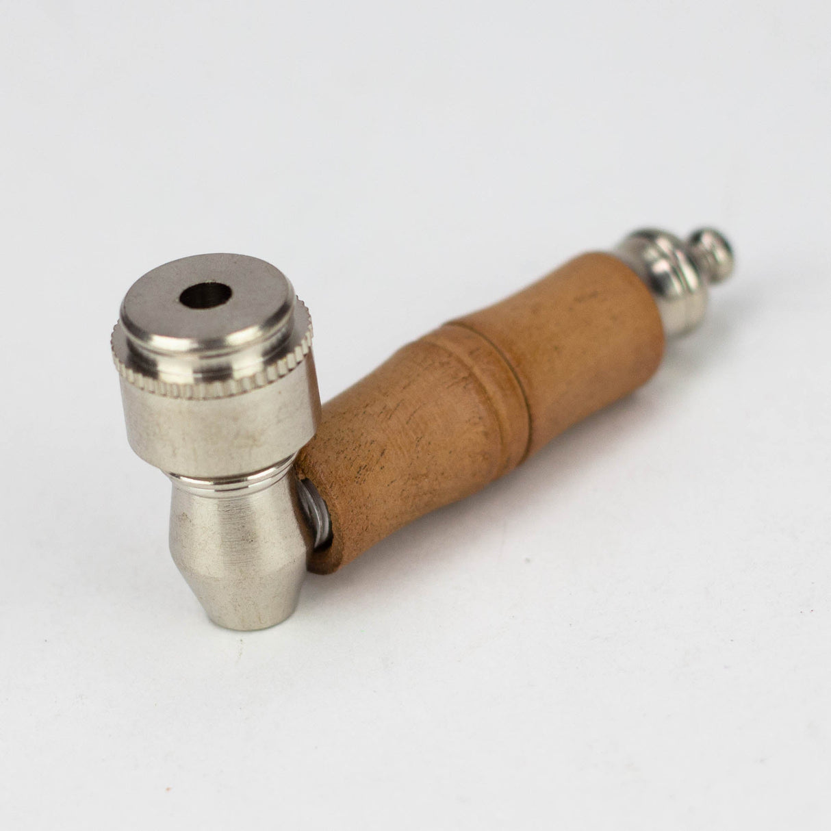 3" Wooden Handle Metal Pipe Bag of 10 Wooden Pipe JJ Distribution