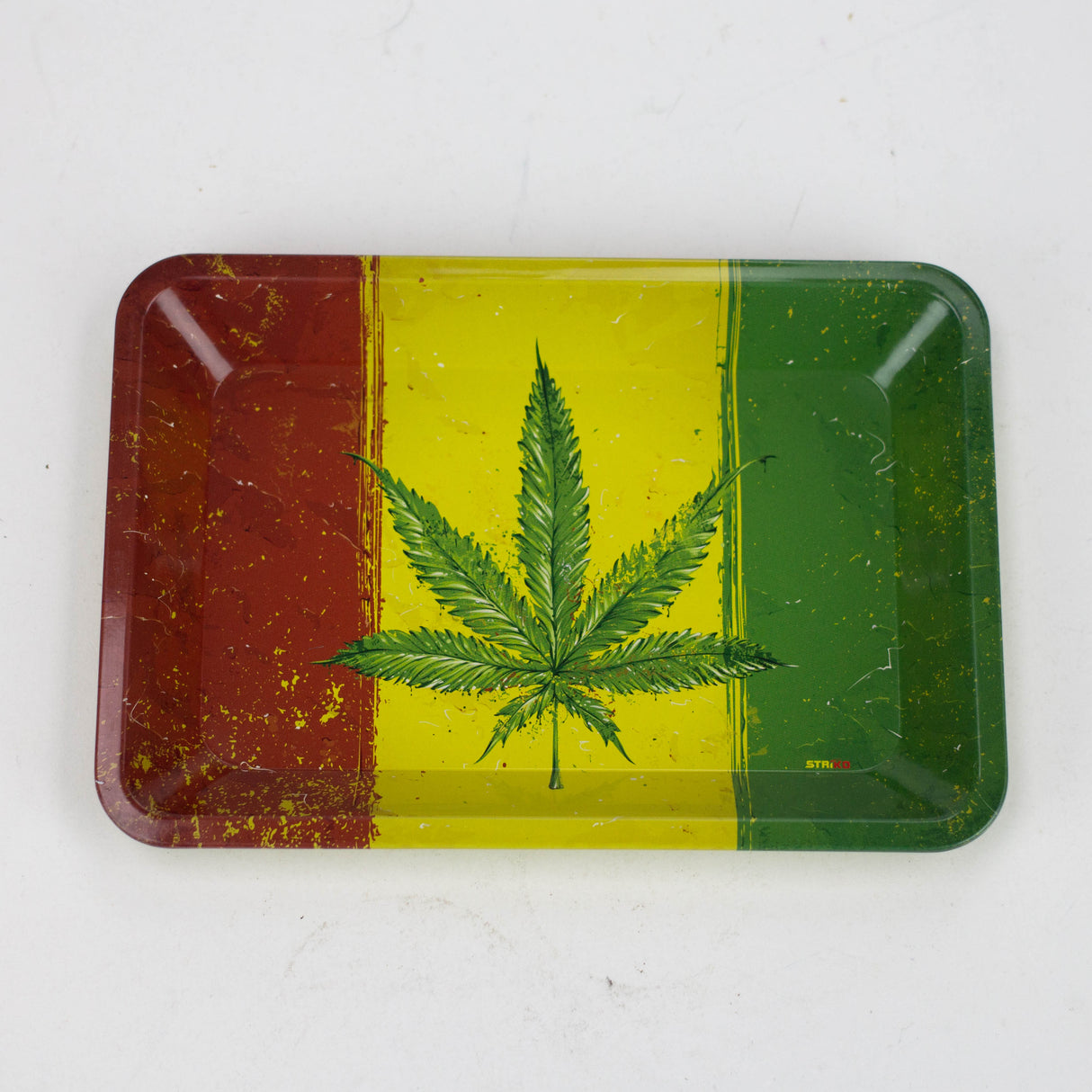 Small Metal Rolling Tray Tray Canadian Distributor Tri-Color with Weed Leaf