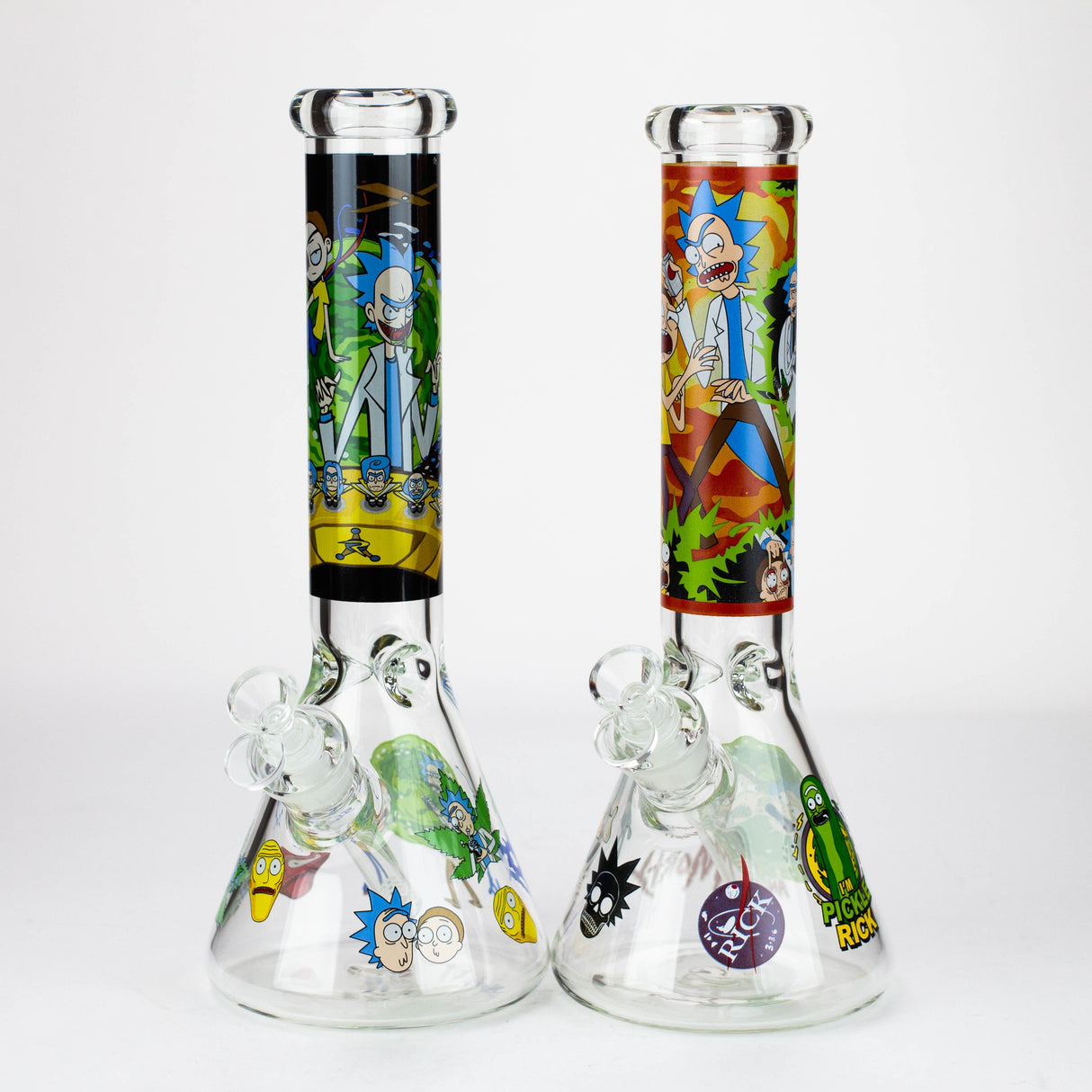 14” RM cartoon 7 mm glass beaker water bong Assorted Designs Glass Bong Purple Haze Smoke Inc Design Assorted