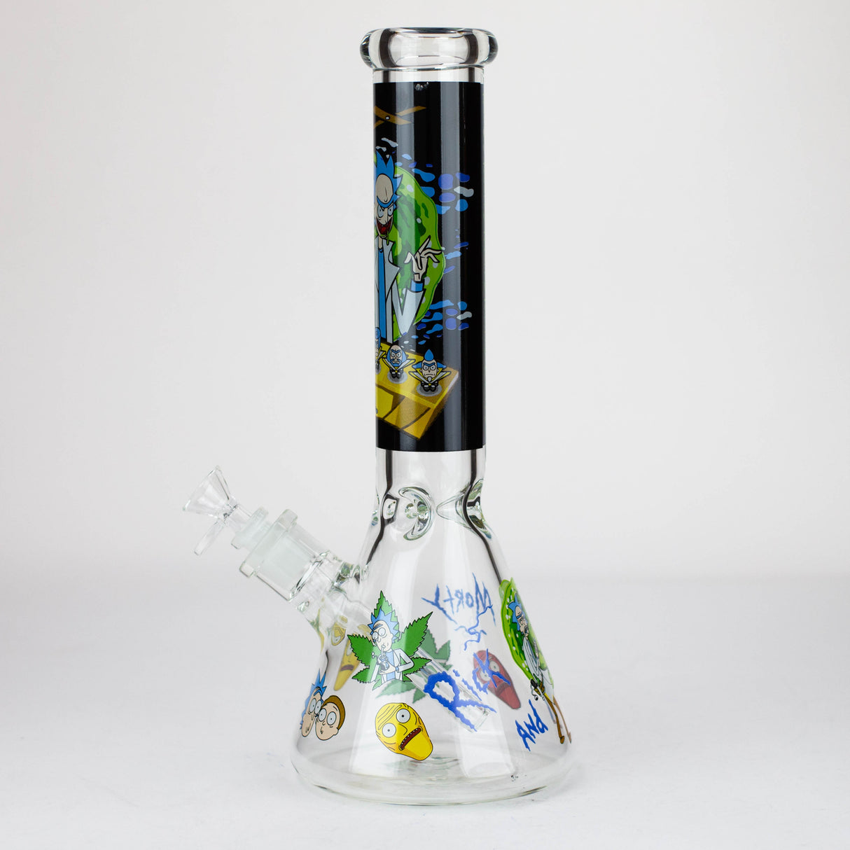 14” RM cartoon 7 mm glass beaker water bong Assorted Designs Glass Bong Purple Haze Smoke Inc