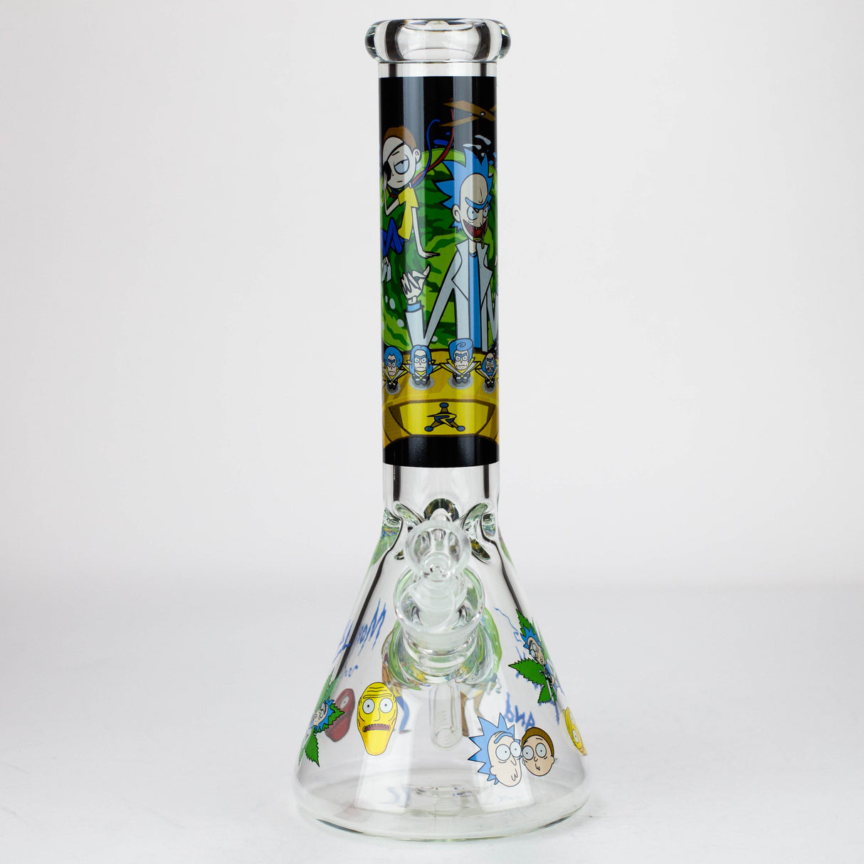 14” RM cartoon 7 mm glass beaker water bong Assorted Designs Glass Bong Purple Haze Smoke Inc