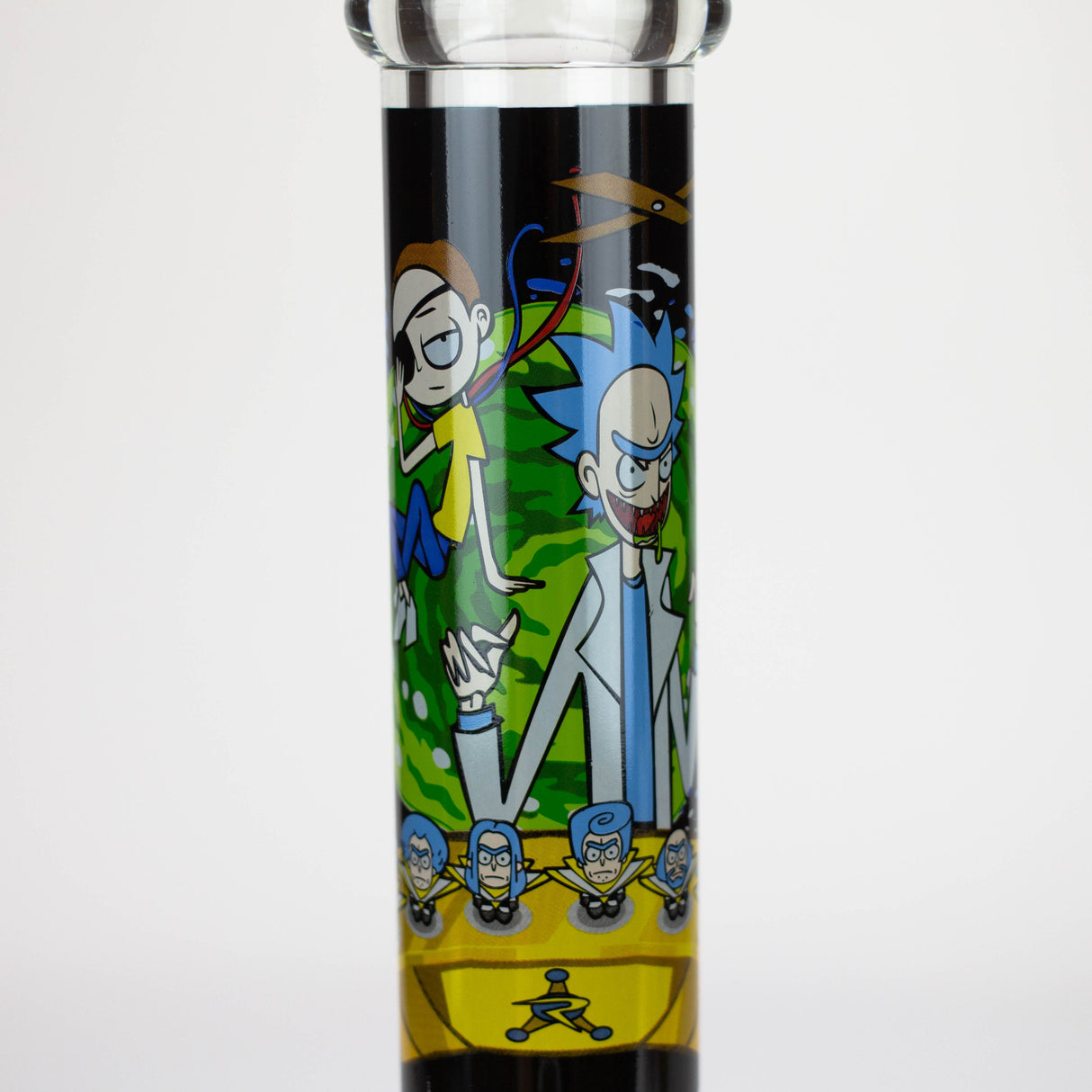 14” RM cartoon 7 mm glass beaker water bong Assorted Designs Glass Bong Purple Haze Smoke Inc