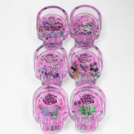 Skull glass ashtray Box of 6 Glass Ashtray Canadian Distributor Pink Bunny A