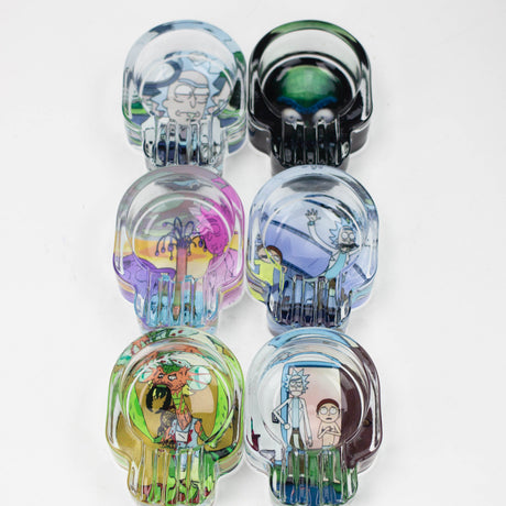 Skull glass ashtray Box of 6