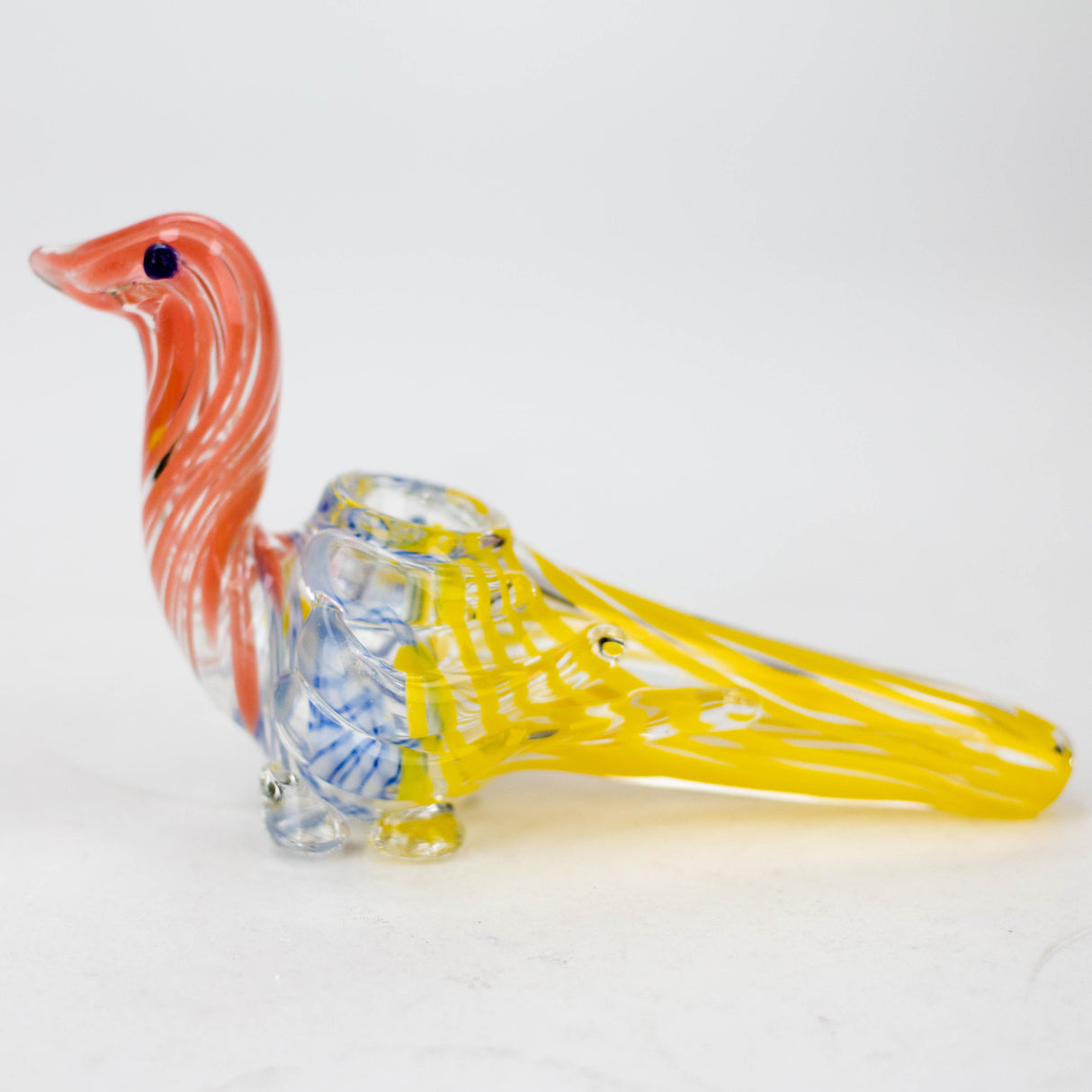 6" Animal Pipe - Dove Glass Pipe JJ Distribution