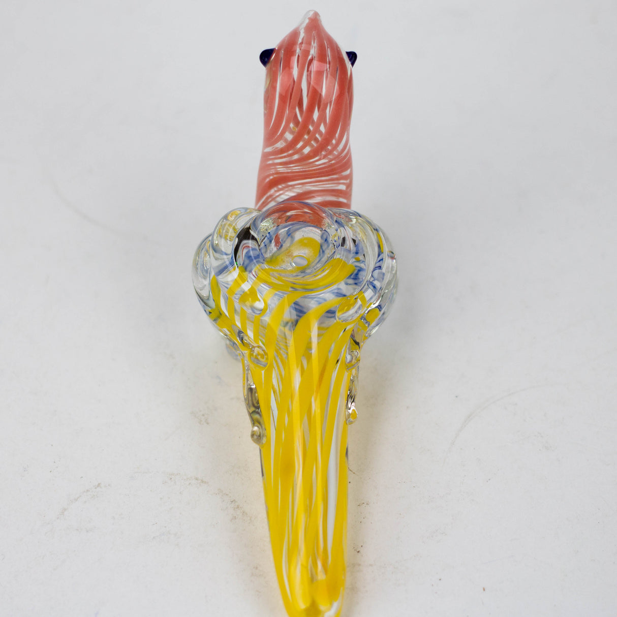 6" Animal Pipe - Dove Glass Pipe JJ Distribution