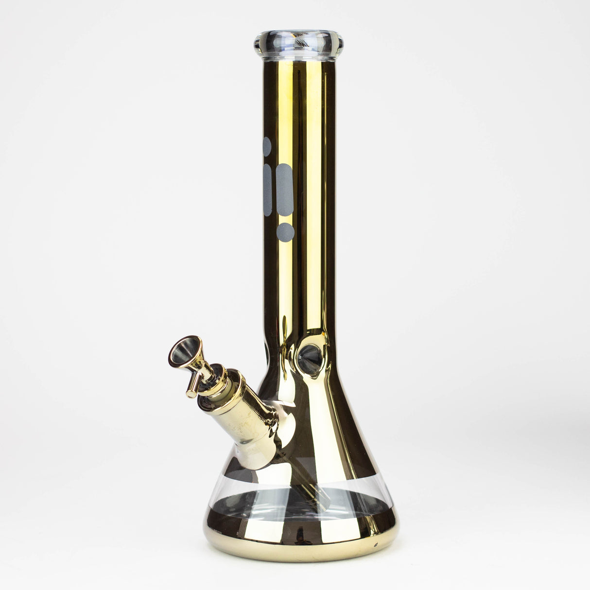 13.5" Infyniti 7 mm metallic beaker bong ( GP2041 ) Glass Bong ONE Gold