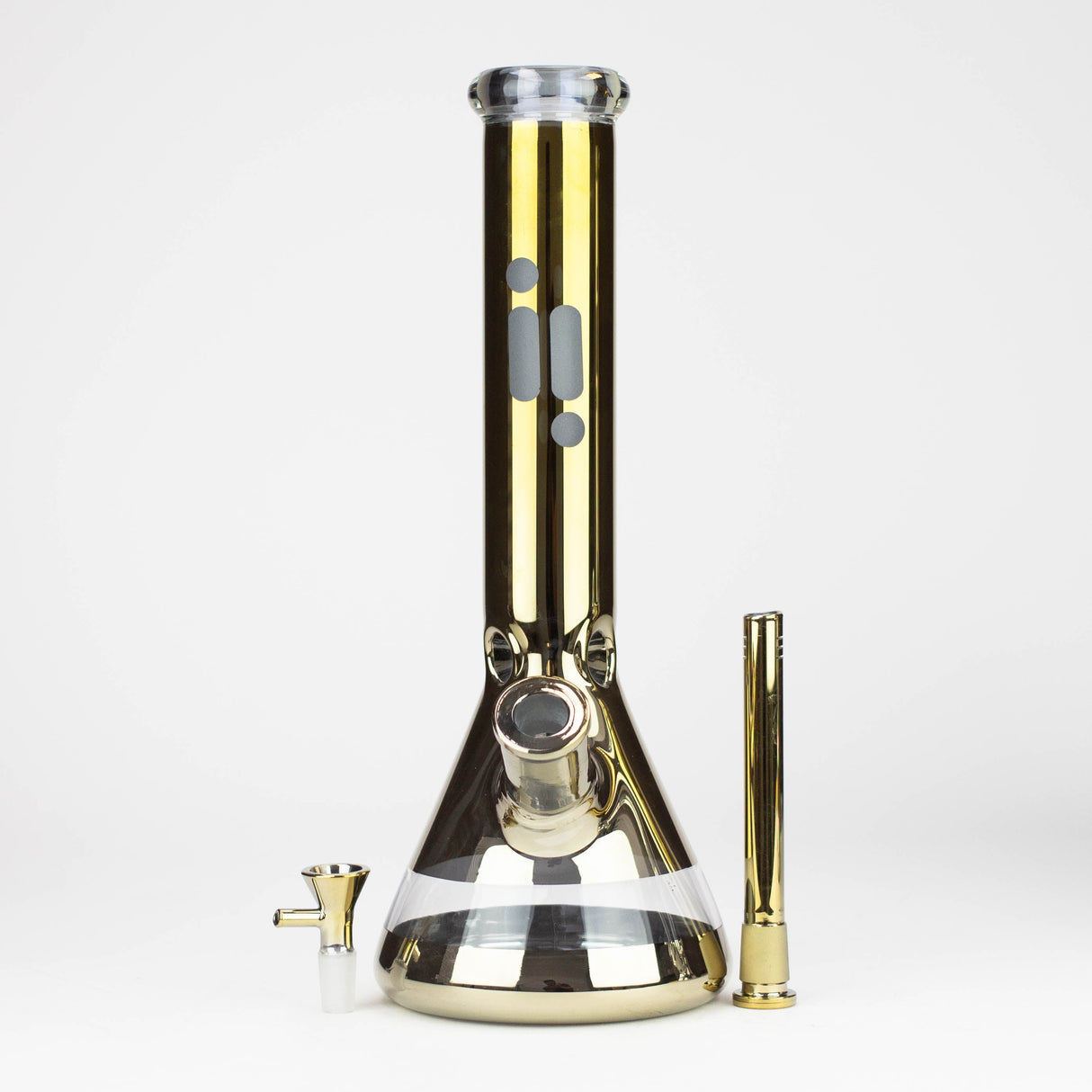 13.5" Infyniti 7 mm metallic beaker bong ( GP2041 ) Glass Bong ONE