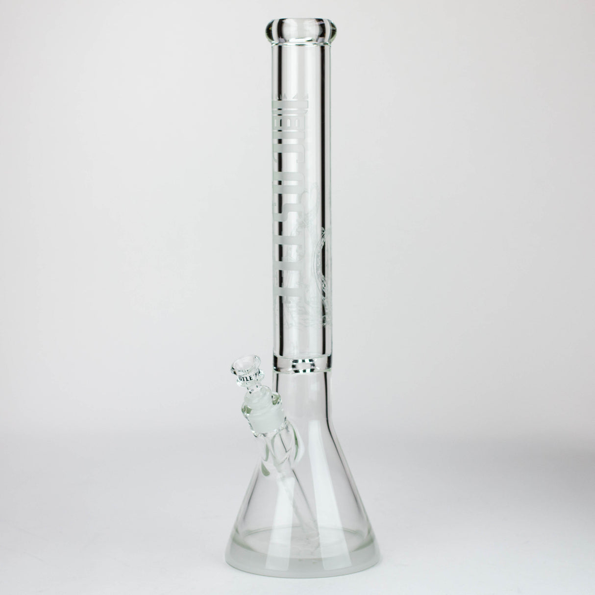Castle Glassworks | 18" laser etched Tube Beaker Bong Glass Bong Castle Glassworks Kraken