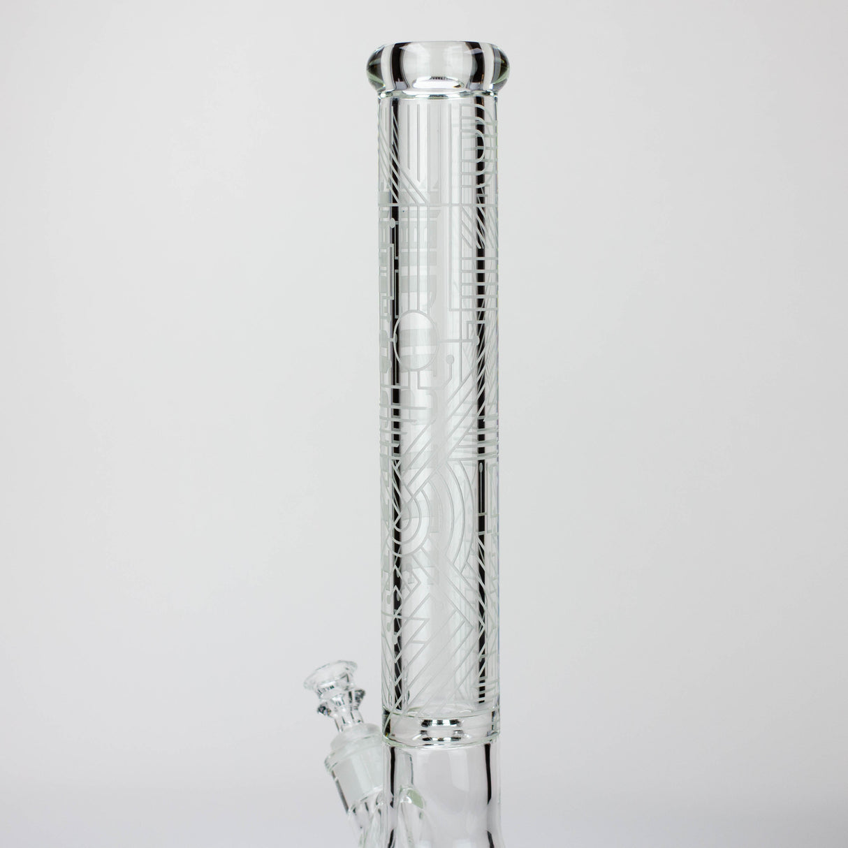 Castle Glassworks | 18" laser etched Tube Beaker Bong Glass Bong Castle Glassworks