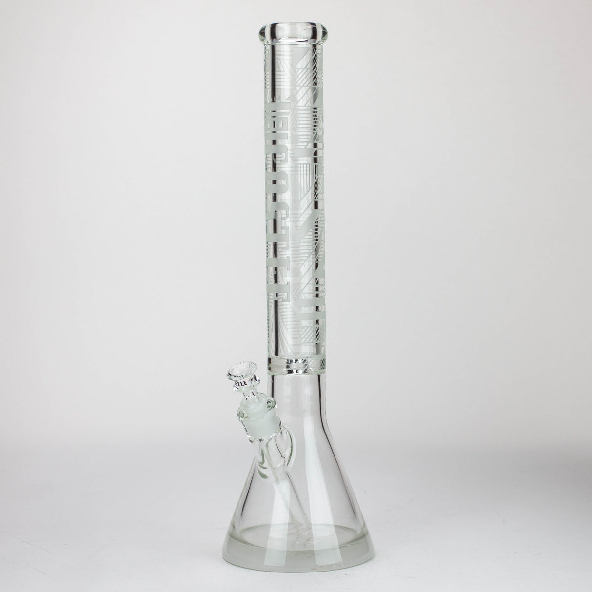Castle Glassworks | 18" laser etched Tube Beaker Bong Glass Bong Castle Glassworks Lines