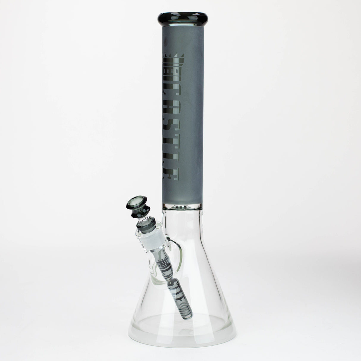 Castle Glassworks | 16" Frosted Tube Beaker Bong Glass Bong Castle Glassworks Grey