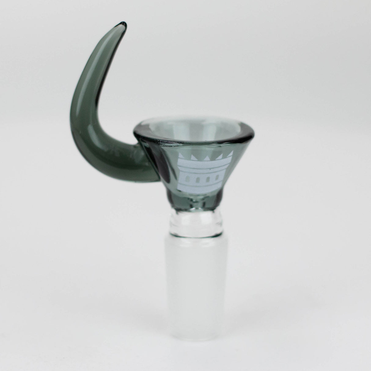 Castle Glassworks | Bowl – Horn Tab Bowl · Banger · Oil Burner Castle Glassworks Grey