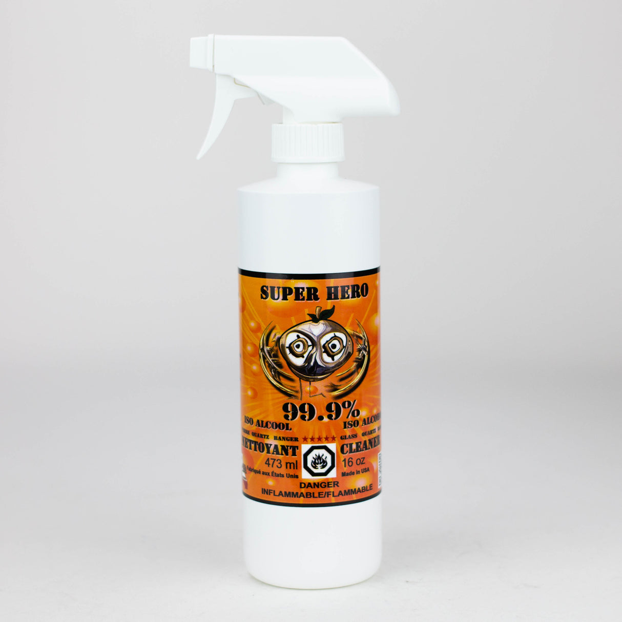 ORANGE CHRONIC | Super Hero Bong Cleaner Spray (16oz – Case of 12) Cleaner LEHIGH WHOLESALE