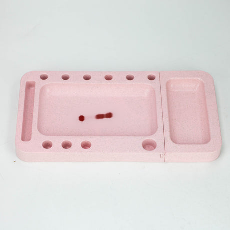 Divided Plastic Rolling Tray Tray BANKA Pink-R