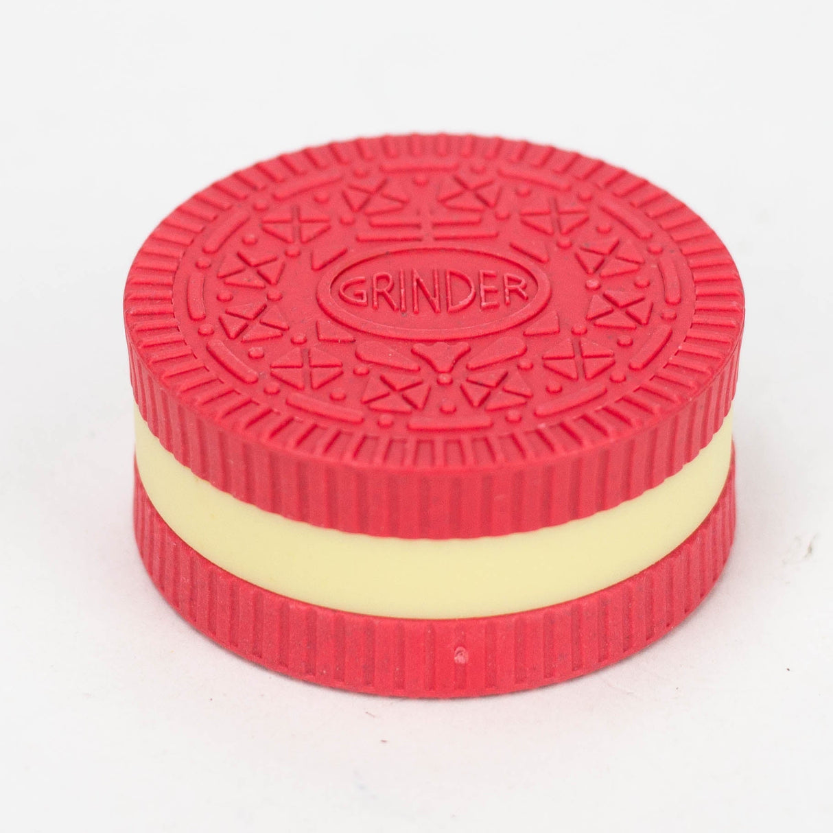 2.2" Biodegradable Oreo Grinder 2 Layers Regular Grinder BANKA Red