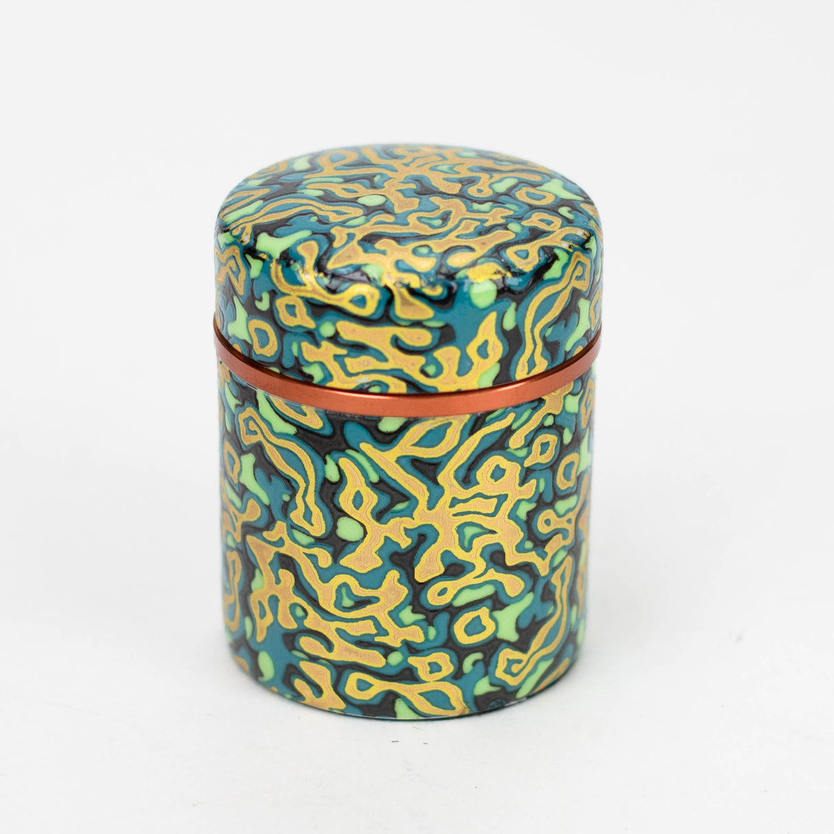 CERAMIC 3 Parts GRINDER Herb Saver Grinder BANKA Green