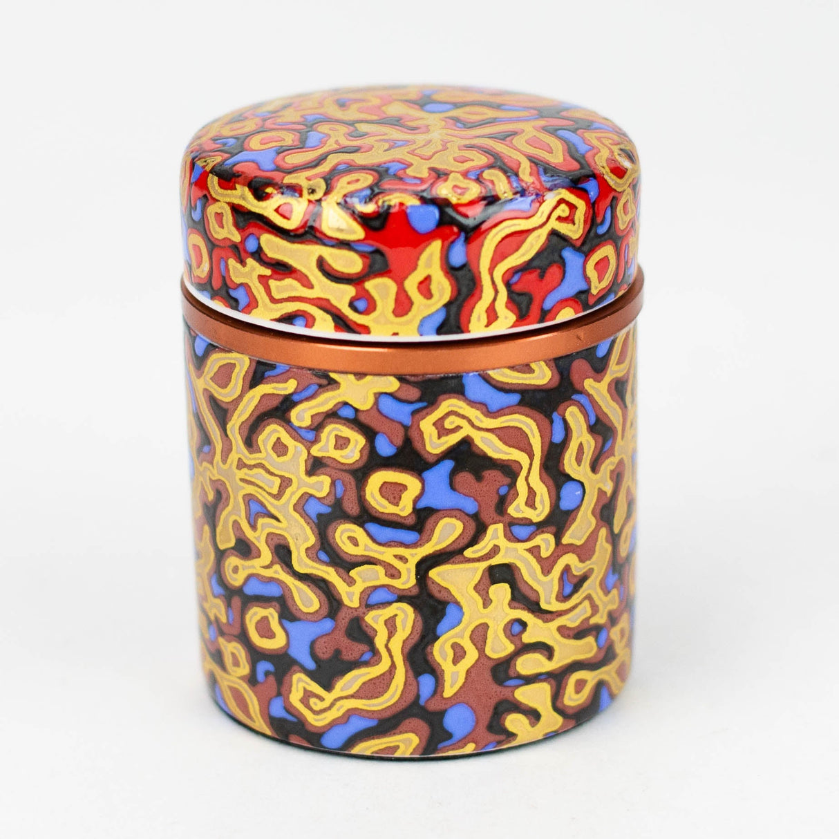 CERAMIC 3 Parts GRINDER Herb Saver Grinder BANKA Red