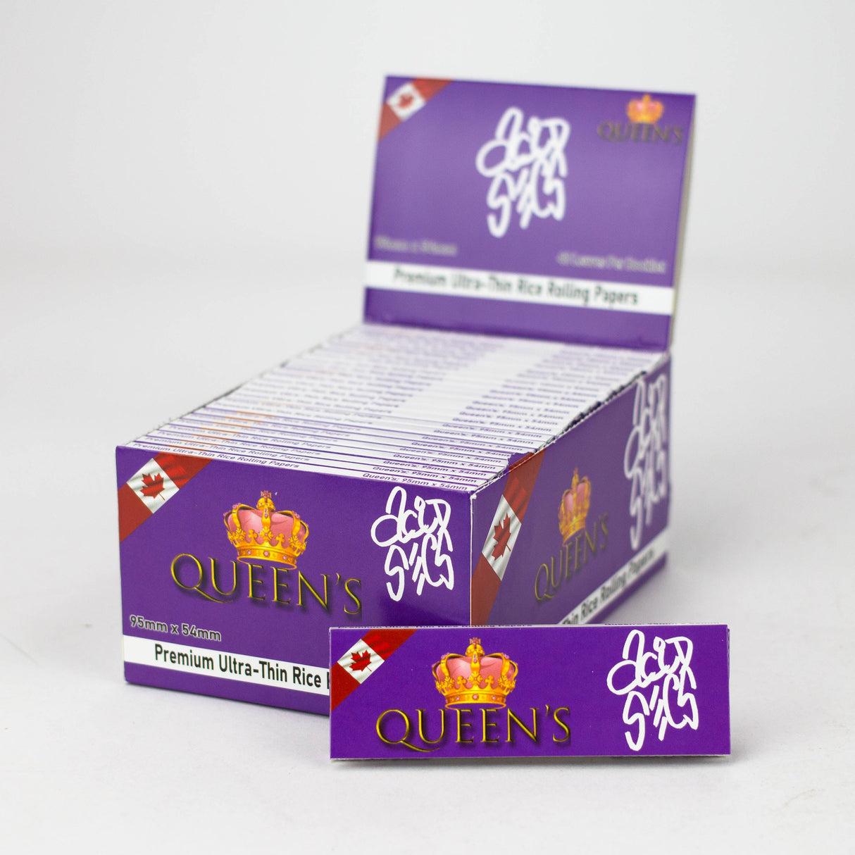 Acid Secs | Ultra thin rice Queen's Rolling Papers 1 - 1/4" Size Acid Secs Productions Inc.