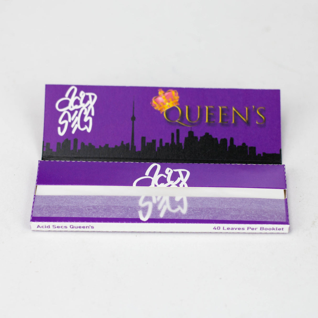 Acid Secs | Ultra thin rice Queen's Rolling Papers 1 - 1/4" Size Acid Secs Productions Inc.