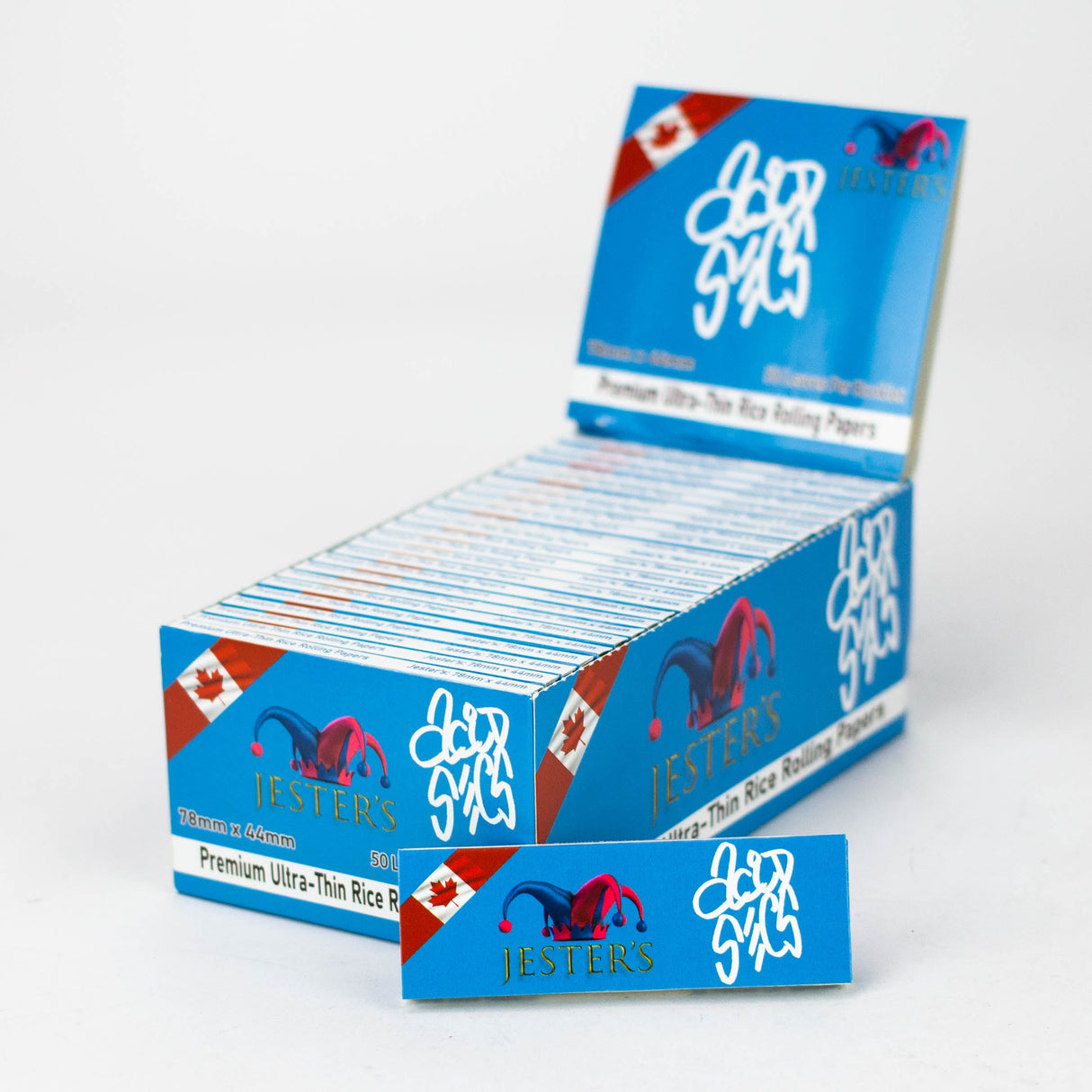 Acid Secs | Ultra thin rice Jester's Rolling Papers 1 - 1/4" Size Acid Secs Productions Inc.