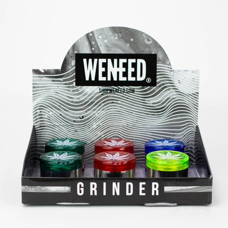 WENEED®-Plastic & Metal Body Grinder with storage 5pts 6pack Display Pack WENEED®