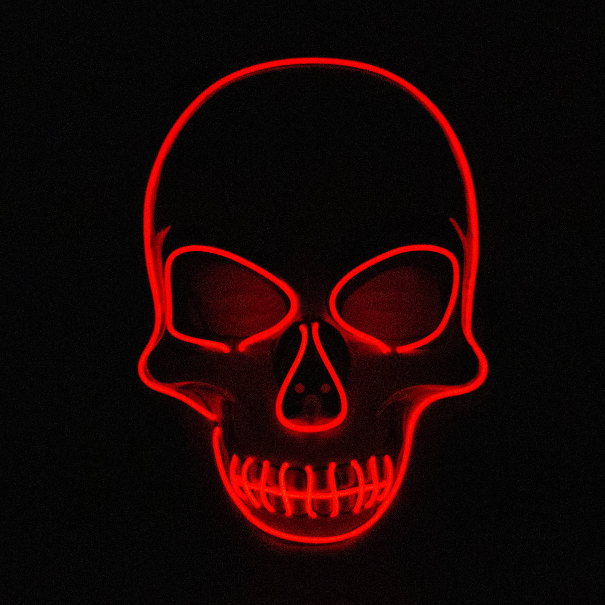 LED Neon Skull Mask for party or Halloween Costume Gadget JJ Distribution Red