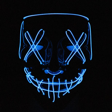 LED Neon Mask for party or Halloween Costume Gadget JJ Distribution Blue